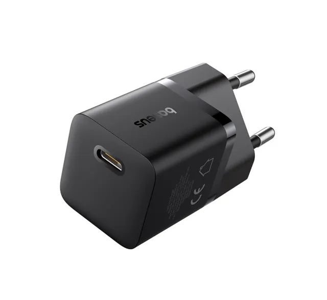 Baseus Charger Wall 25W USB-C GAN5 Mini EU Black
