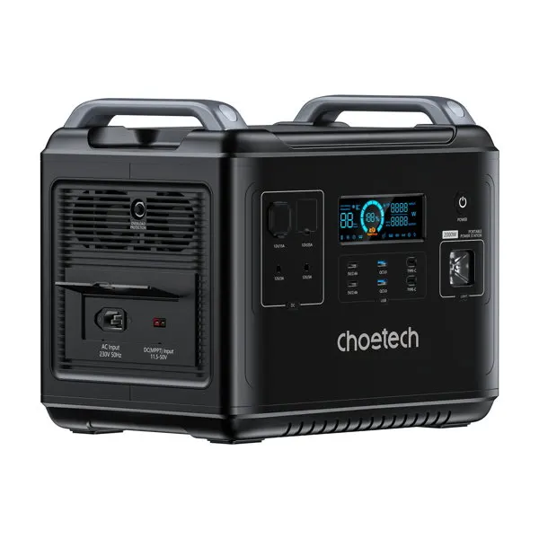 Choetech portable power station LiFePO4 1997Wh 2000W power bank black (BS006 Super Mini)