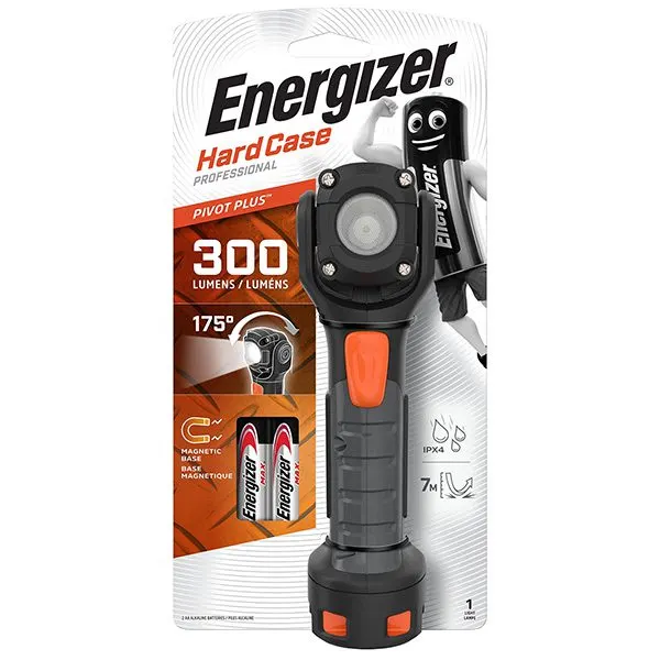 Energizer Light Torch 300 Lumens (2xAA) - Hardcase Pivot