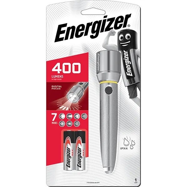 Energizer Light Torch 400 Lumens (2xAA) - Vision HD Metal