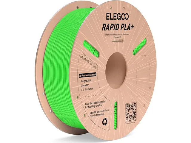 ELEGOO PLA+ RAPID GREEN FILAMENT 1KG 1.75MM