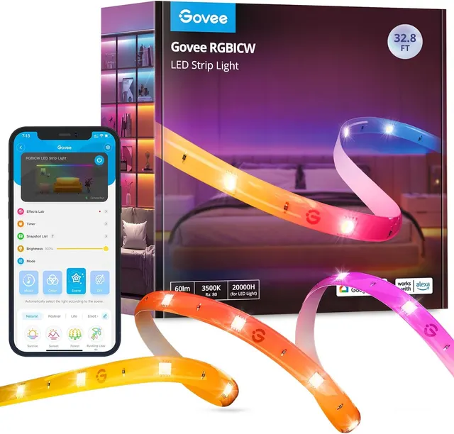 Govee RGBIC Basic Wi-Fi + Bluetooth LED Strip 5m H618A