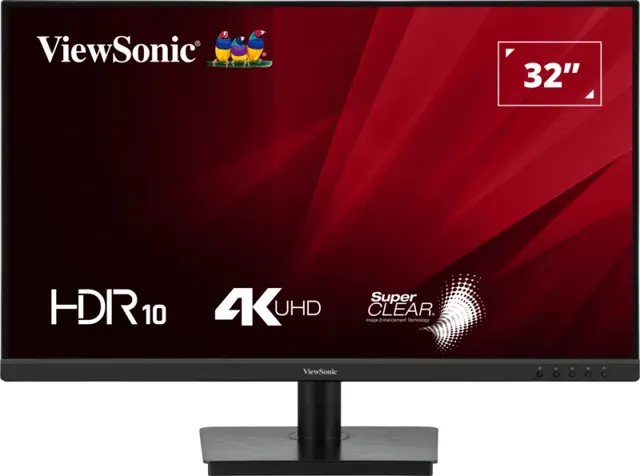 Viewsonic Monitor VA 32'' 4K UHD VA HDR10 with Dual HDMI & DisplayPort VA3208-4K-HD