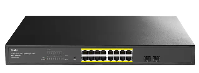 Cudy Switch PoE Gigabit Light Managed 16PoE with 2 SFP 200W GS1016EPS2