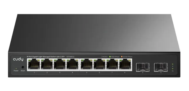 Cudy Switch Gigabit Ethernet Cloud Easy-Managed 8-Port + 2SFP GS108ES2