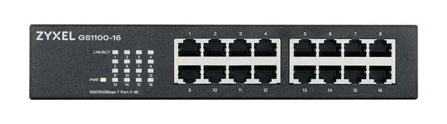 Zyxel Switch Gigabit Ethernet 16-Port R/M UK Plug GS1100-16
