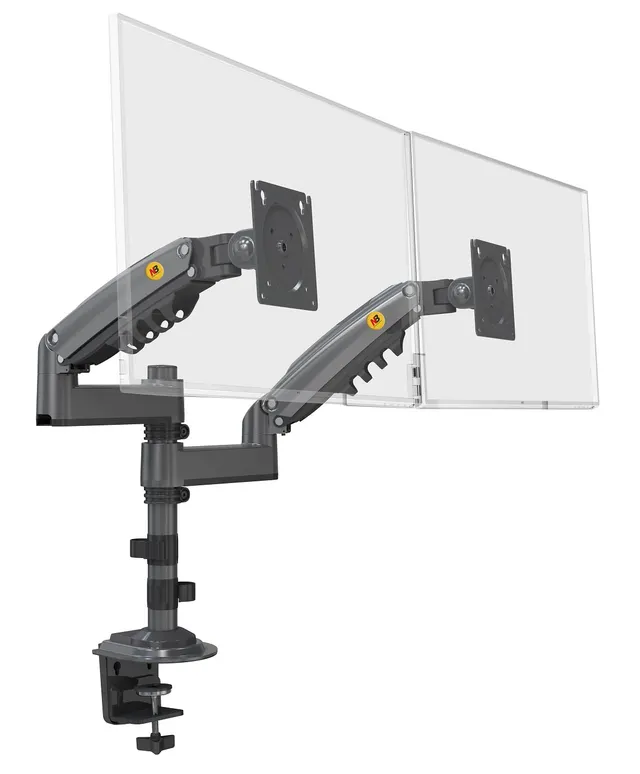 NBMounts H180 Twin Arm Gas Desktop Monitor Mount (upgraded version)