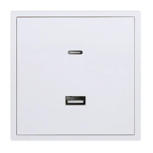 HDL Panel TILE SERIES Ivory White 1xUSB-A 1xUSB-C