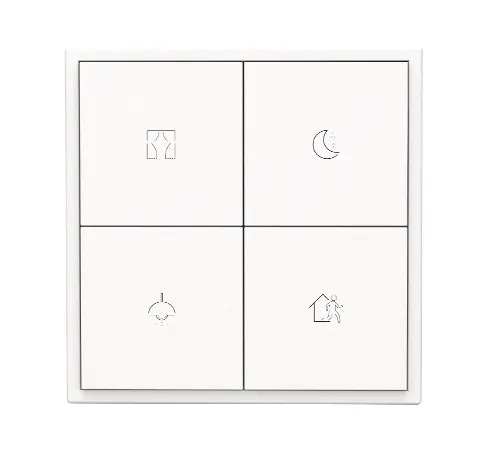 HDL Tile Series 4 Button Smart Panel Ivory White HDL-M/PT4RA.1