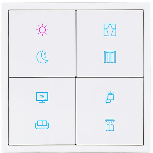 HDL Panel Tile Series 8 Button White HDL-M/PT4RB.1