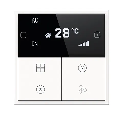 HDL Panel Tile Series OLED Thermostat Ivory White HDL-M/PTOL6.1