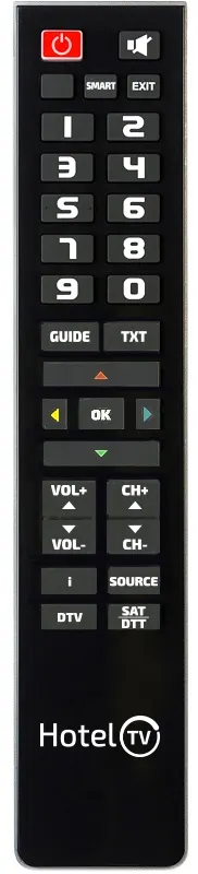 Superior HOTEL PC Programmable Universal TV Remote Control (without MENU button)