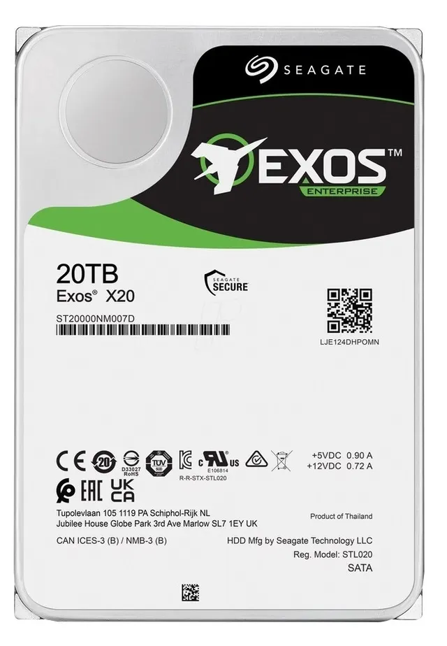 Seagate Exos X20 20TB HDD Enterprise/NAS ST20000NM007D