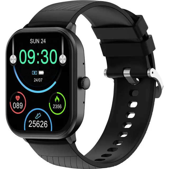 Denver Smartwatch with Call  Function, Blood Pressure, SWC-187B Black