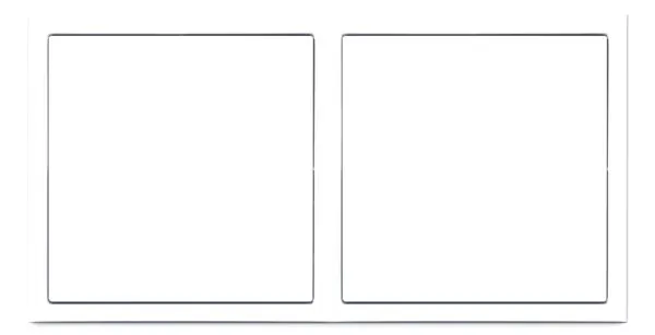 HDL Panel Frame Tile Series 2 Gangs Ivory White MP2H-EC/TILE.48