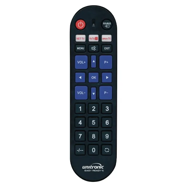 Unitronic Ready5 Easy Multribrand TV Replacement Remote