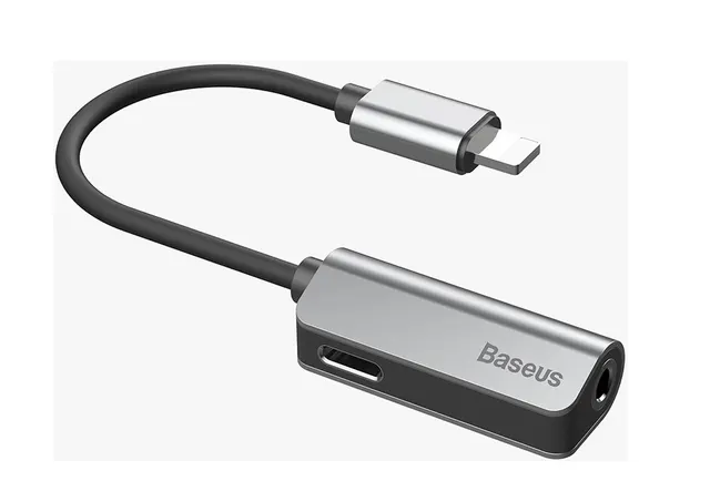 Baseus L32 Lightning Adaptor to Lightning + 3.5mm Silver