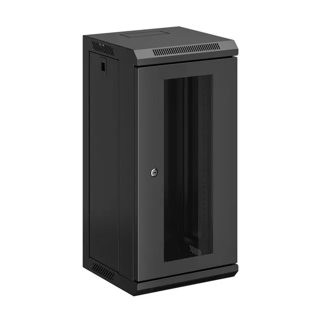 Lumivida Rack Wall 12U 10” with Glass Front Door & Removable Side Door (assebled) CAB-010-12U
