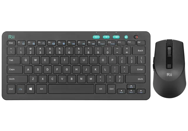 Rii Keyboard & Mouse Wireless 2.4GHz Combo Compact Size RKM709