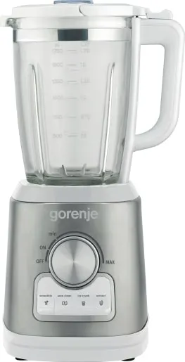 Gorenje Kitchen Blender 1400W 1.75L Glass Jug 32000 RPM 4 Programs B1400BE White/Inox
