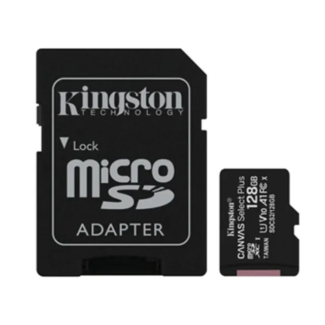 Memory card 128GB microSDXC + SD adaptor KINGSTON Canvas SDCS2/128GB