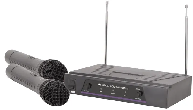 QTX VHF Dual Handheld Wireless Microphone 174.1+175.0MHz 171.817UK