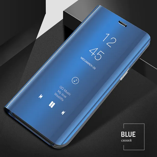 Smart Mirror Flip Cover For Huawei P30 - Blue