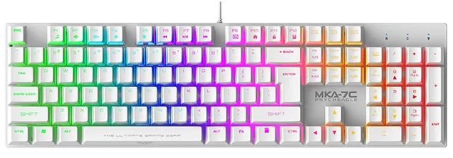 Armaggeddon MKA-7C White Mechanical Gaming Keyboard 104 Blue Keys