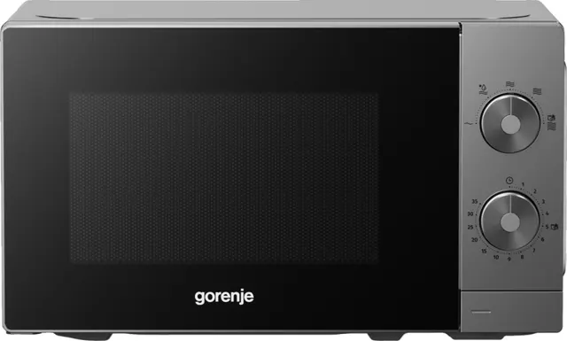 Gorenje Kitchen Microwave Oven 700W 20L 5 Programs Manual Knots MO20E1T4 Titanium