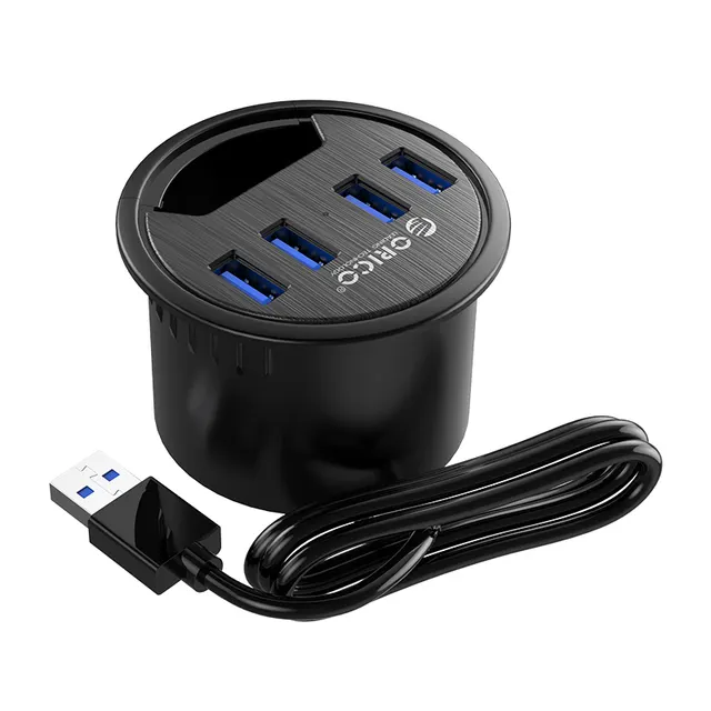 Orico USB-A Hub 4Port USB3.0 Desktop Mount DESK-4U