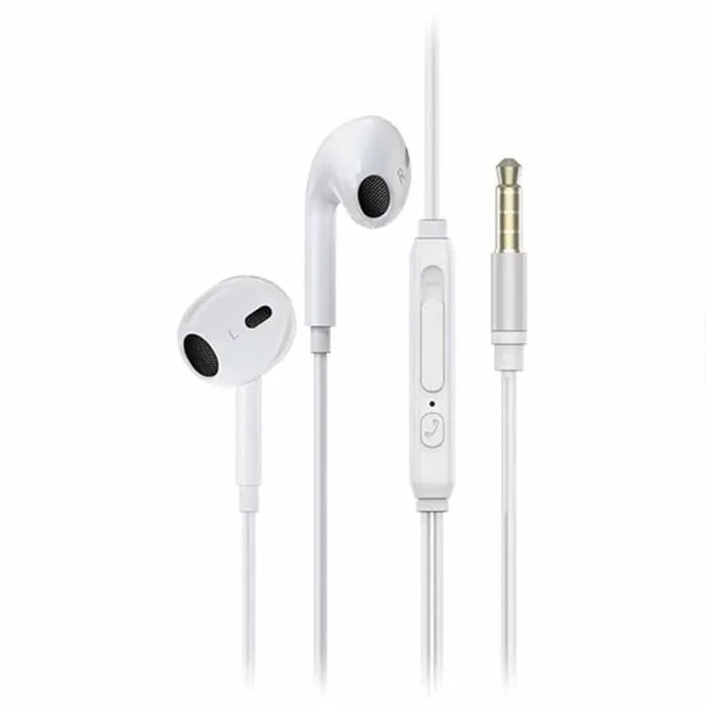 PHONIC.WHITE EARPHONES WIRED BASS DRIVEN STEREO PROMATE