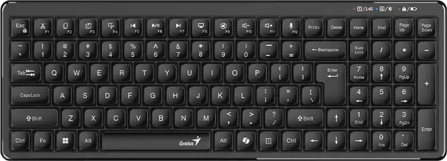 Genius Keyboard Wireless & BT Retro Typewriter Keycaps LuxeMate Q7100BT