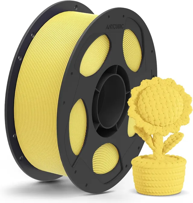 Anycubic PLA Matte Filament Yellow 1Kg