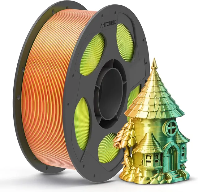 Anycubic PLA SILK-TRI-COLOR Red Yellow Green 1Kg