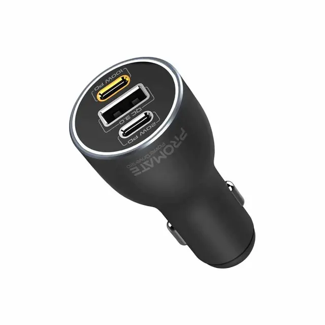 POWERDRIVE-120 RAPID CAR CHARGER 120W, QUICK CHARGE PORTS PROMATE