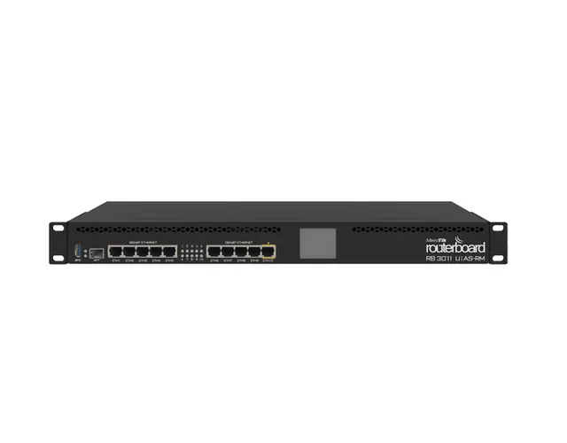MikroTik RB3011UiAS-RM 10xGigabit Ethernet, 2x1.4GHz CPU, 1GB RAM, RouterOS L5