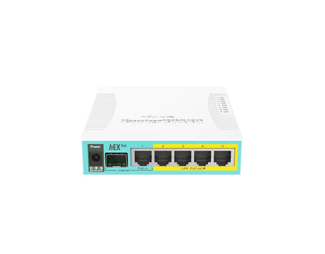 MikroTik RB960PGS 800MHz CPU, 128MB RAM, 5xGLAN, Level 4