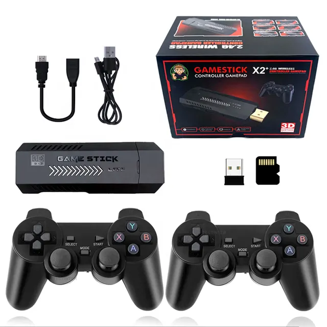 Retro Video Game Console X2 Plus Game Stick 4K HD 128GB | 40000+ games