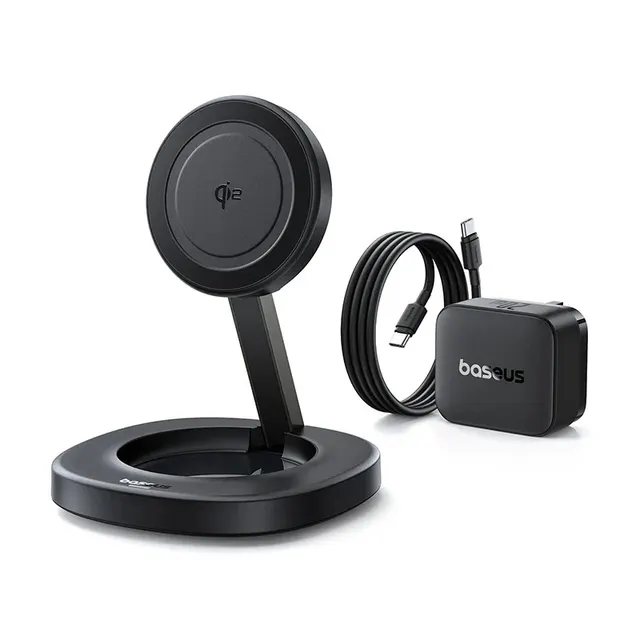 Baseus Charger Desktop Wireless 15W Qi2 Incl Cable+20W Charger ENERFILL FF11