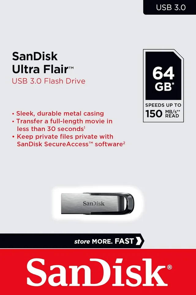 Sandisk Ultra Flair 64GB USB 3.0 Stick