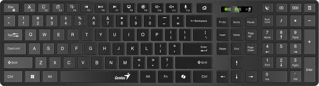 Genius Keyboard Wireless & BT AI Hot Keys SlimStar 7250BT Black English