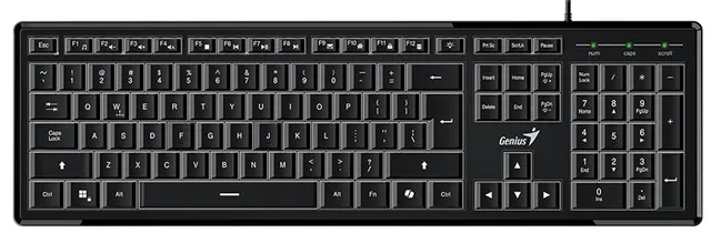 Genius SlimStar 820 Wired Illuminated AI Keyboard English