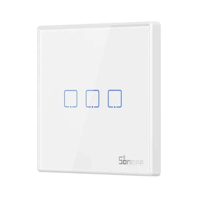 Sonoff T2EU3C-RF Smart Wall Touch Switch 3-Button White