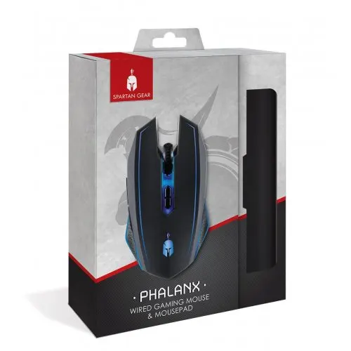 SPARTAN GEAR PHALANX WIRED GAMING MOUSE & MOUSEPAD (PC)