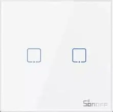 Sonoff T2EU2C-RF Smart Wall Touch Switch White (433MHz remote controller )