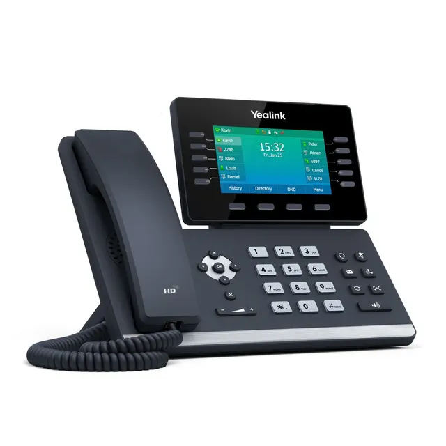 Yealink IP Phone Desktop PoE 4.3'' Gigabit, Color Screen, USB, Expansion, Bluetooth & Wi-Fi T54W