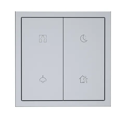 HDL Smart Tile Series Aluminium Panel 2xButtons & 4xFunctions Space Gray