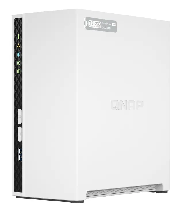 QNAP NAS 2-Bay Tower ARM Quad-Core, 2GB RAM & Gigabit Ethernet TS-233