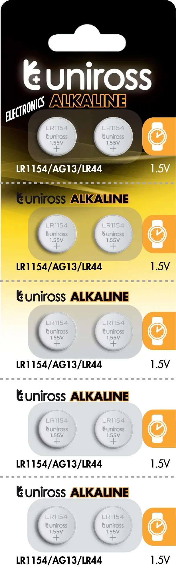 Uniross Alkaline-Coin LR1154 AG13 LR44 Battery (10pack)