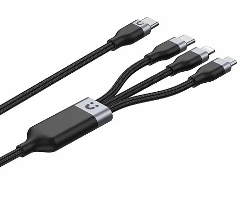 Unitek MC 3in1 Braided USB-C/Lightning/Micro C14101BK-1.5M